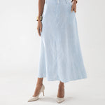 Long Skirt HIGH TIDE Pure Linen - Blue