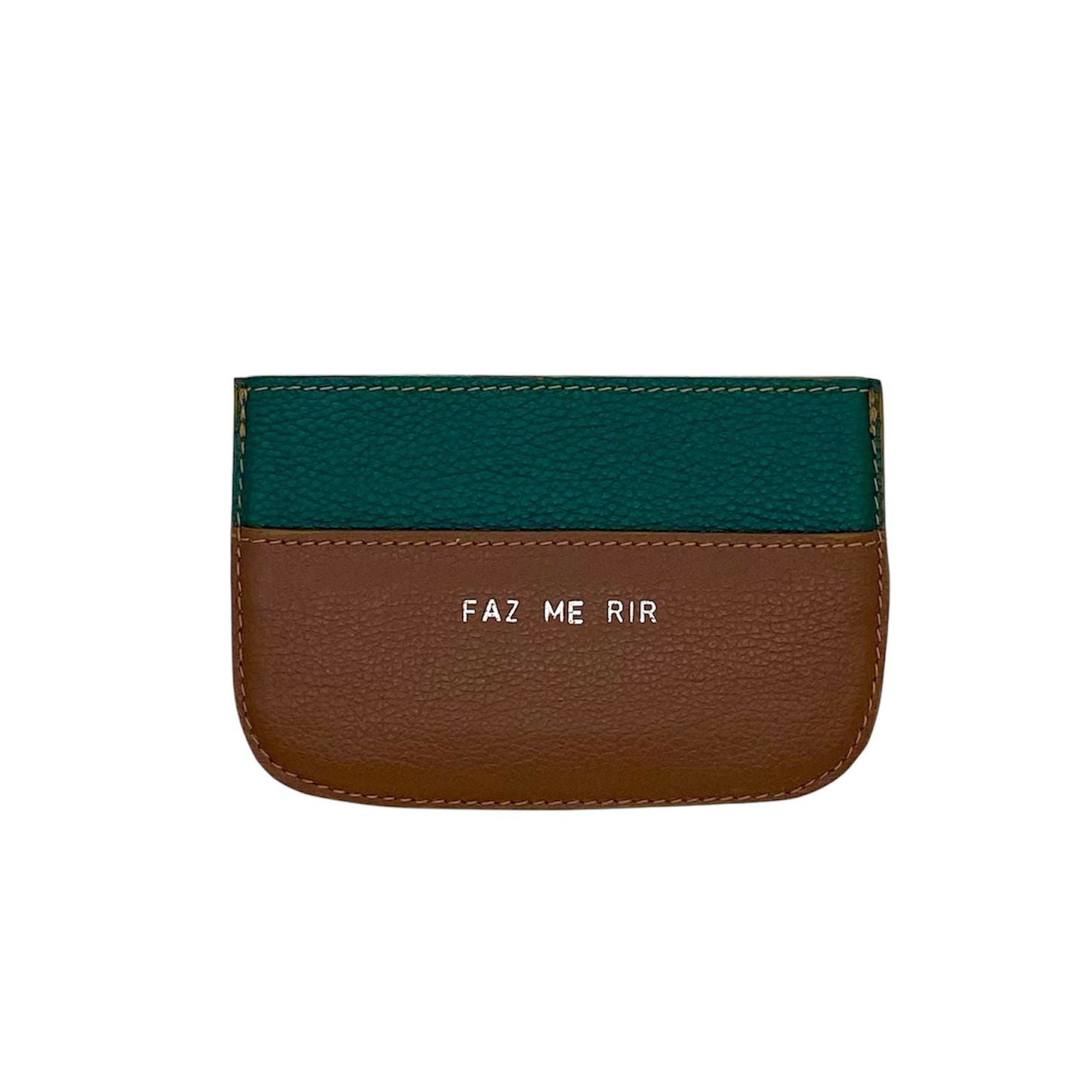 Leather card holder MAKE ME LAUGH