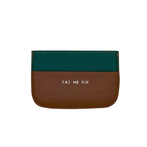 Leather card holder MAKE ME LAUGH