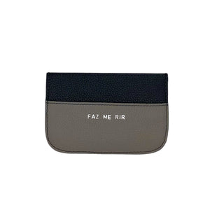 Leather card holder MAKE ME LAUGH