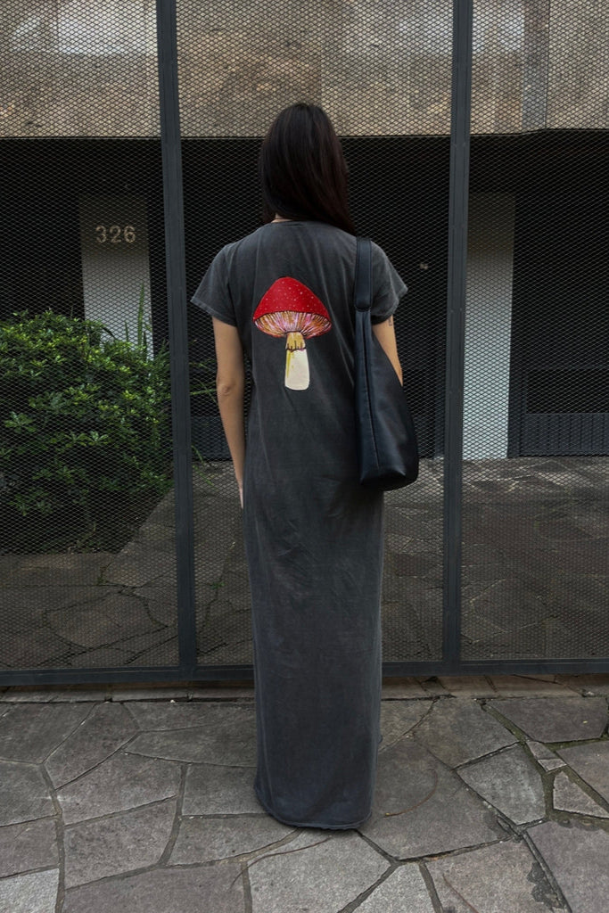 Faded Mushroom Cotton Dress