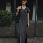 Faded Mushroom Cotton Dress