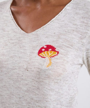 Off White Mushroom Sweater - KOPLIN SHOP