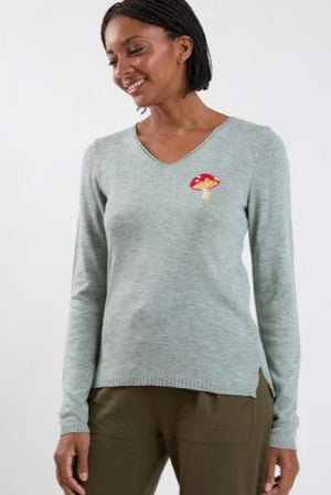 Green Mushroom Sweater - KOPLIN SHOP