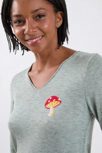 Green Mushroom Sweater - KOPLIN SHOP