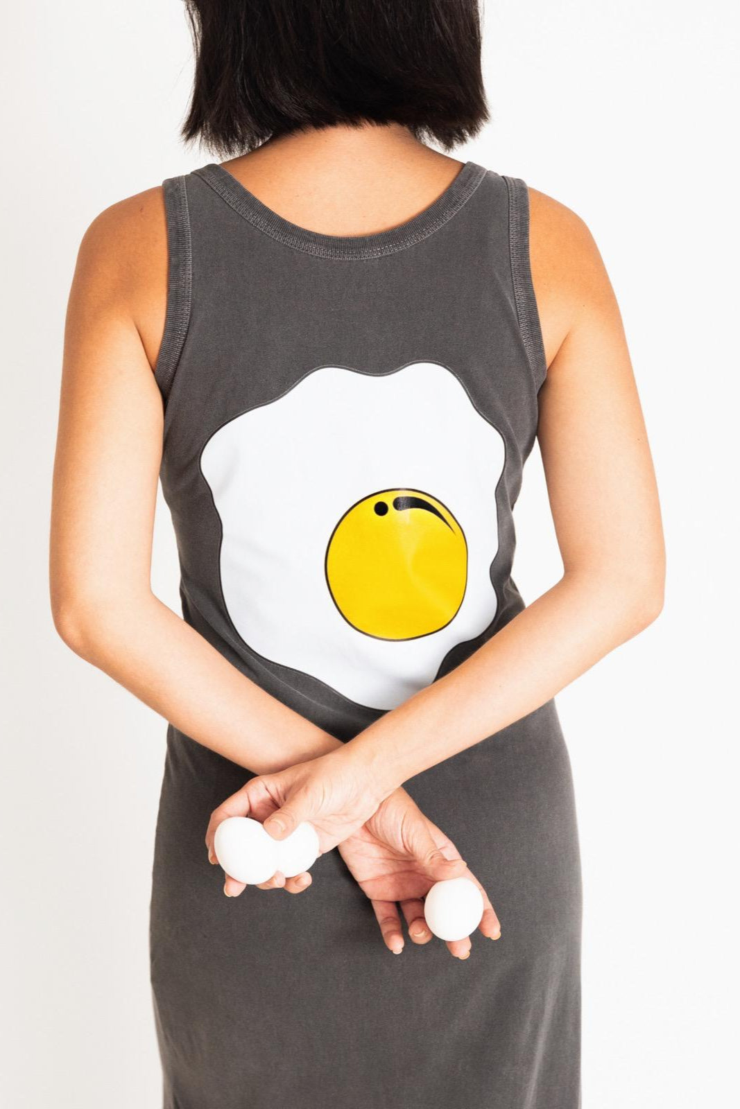 Faded Cotton Dress - Fried Egg
