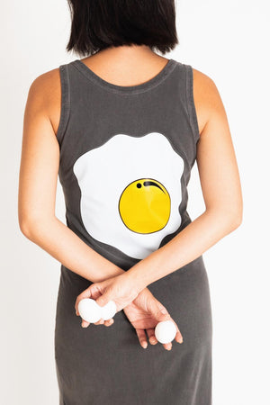 Faded Cotton Dress - Fried Egg