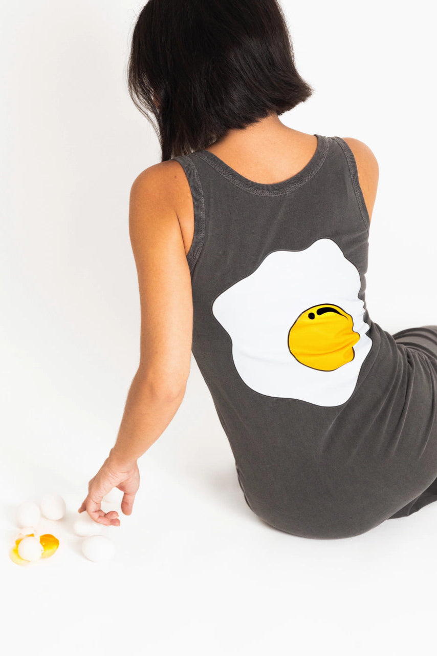 Faded Cotton Dress - Fried Egg