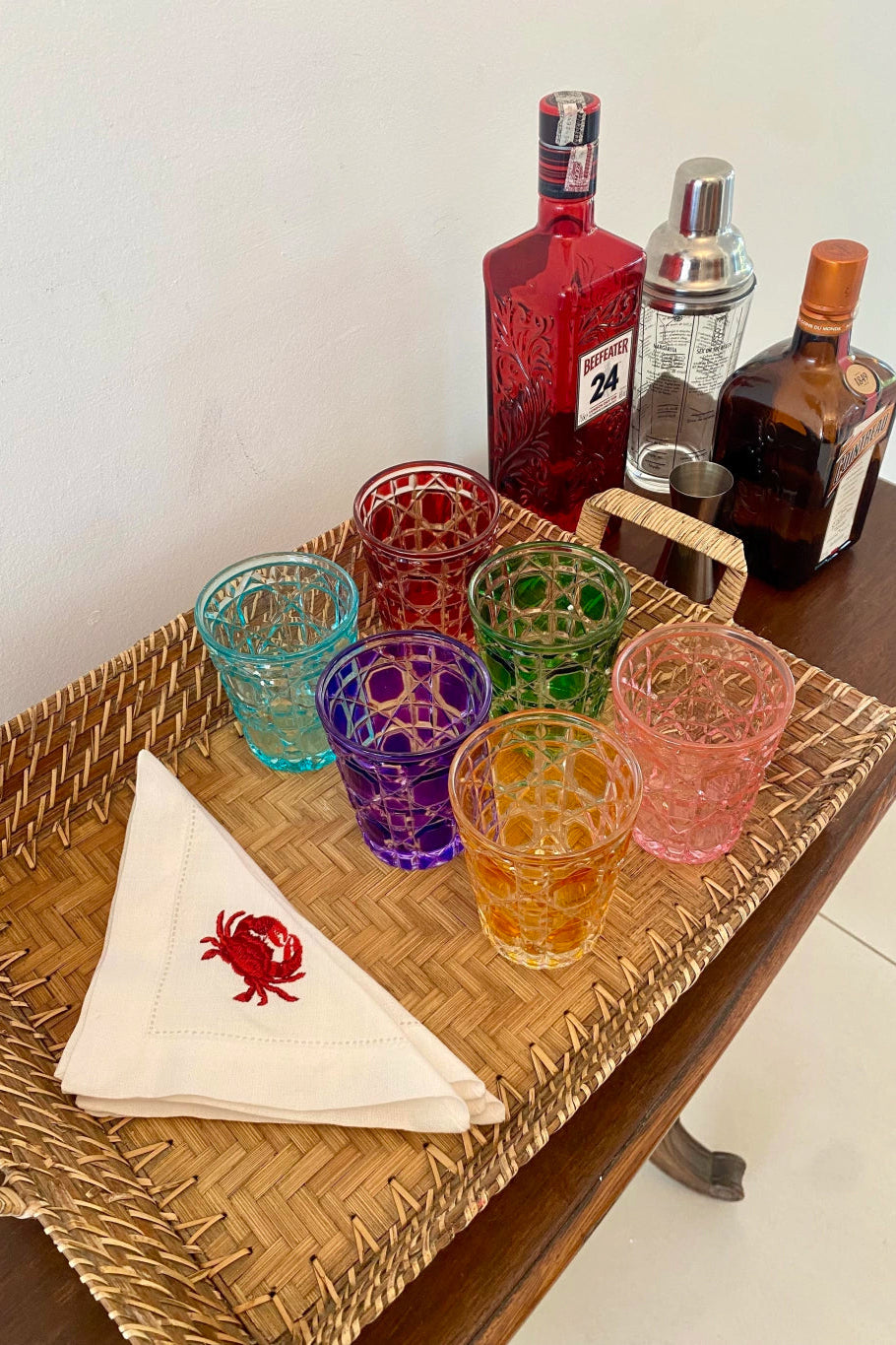 Red siri cocktail napkin set - KOPLIN SHOP