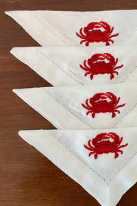 Red siri cocktail napkin set - KOPLIN SHOP