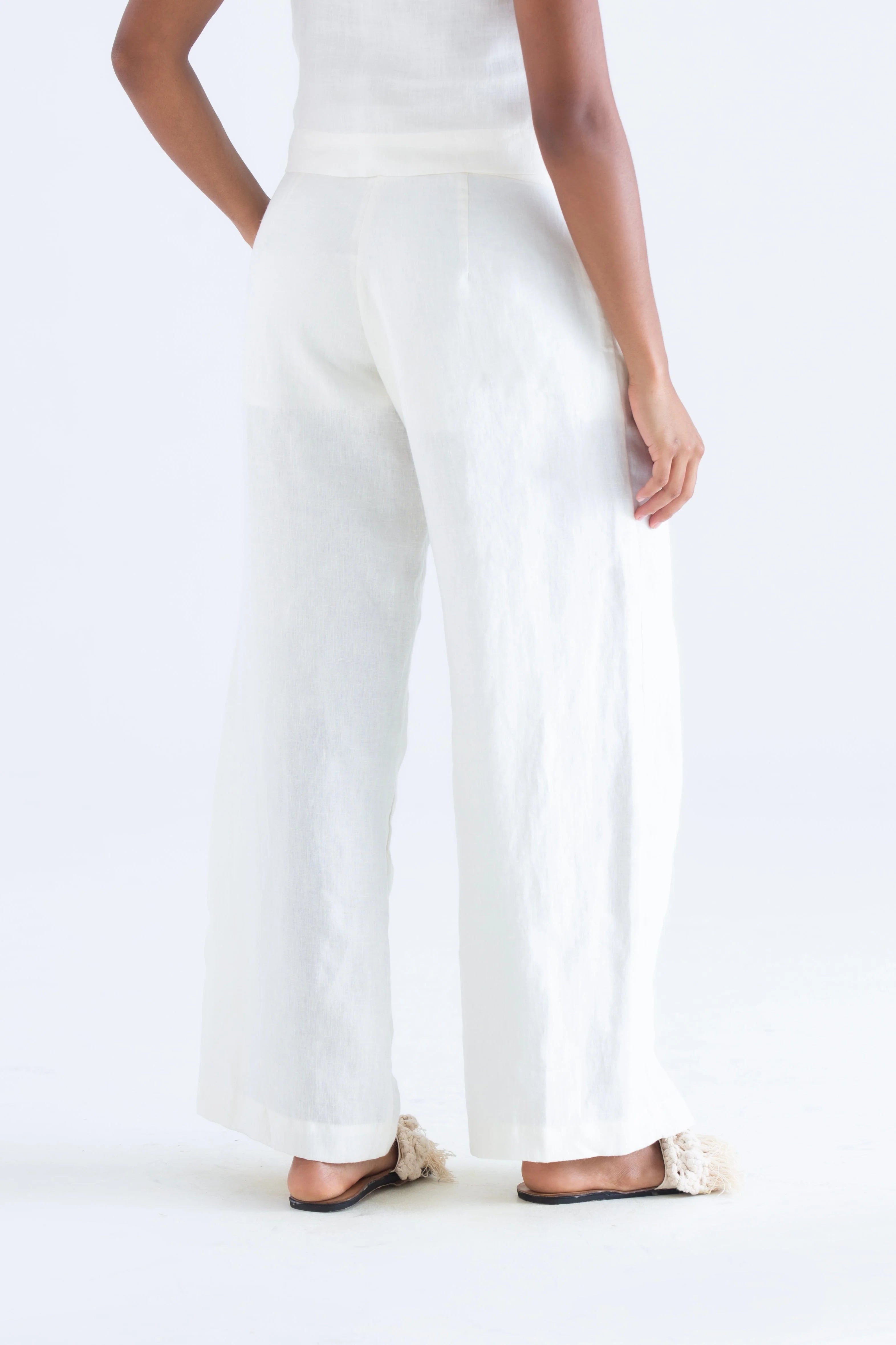 ESCOLHER Tailored Wide Leg Pants
