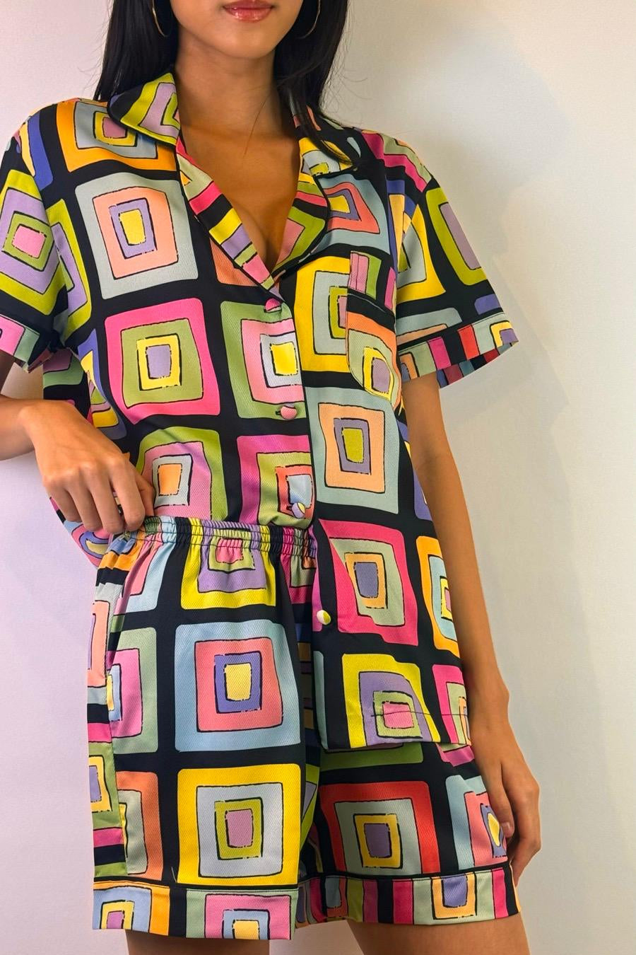 Psychedelic Pajamas - Short Sleeve and Shorts
