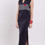 Navy Blue Polo Tricot Dress
