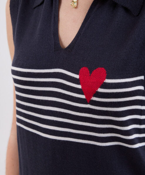 Navy Blue Polo Tricot Dress