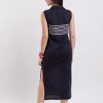 Navy Blue Polo Tricot Dress