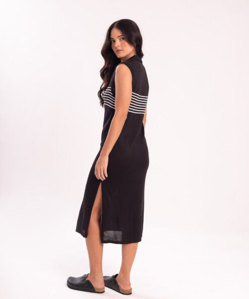 Black Polo Tricot Dress