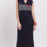 Navy Blue Polo Tricot Dress