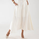 Long Skirt HIGH TIDE Pure Linen - White