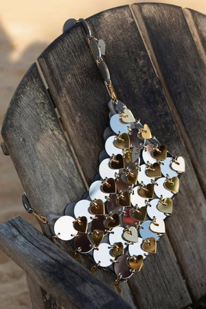 Mini heart Martini golden and silver
