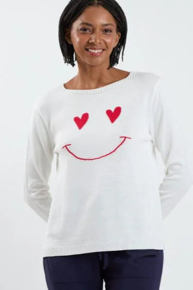 Off White Smile Sweater - KOPLIN SHOP