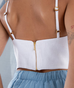CAIS Top Pure Linen - White