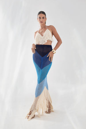 LUZIR Crochet Top with Fringe