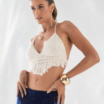 LUZIR Crochet Top with Fringe