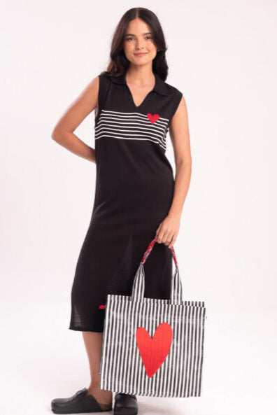 Black Polo Tricot Dress