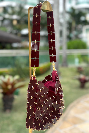 Squared Bordeaux Bag
