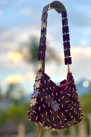 Squared Bordeaux Bag